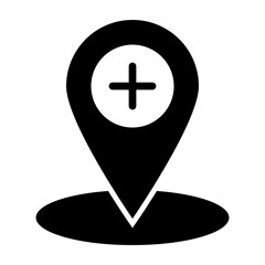 Obraz premium Location Glyph Icon Design