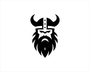 Nordic Viking Helmet Logo 