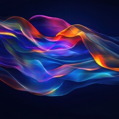 Abstract colorful flowing wave, vibrant energy.