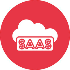 SaaS Icon glyph circle icon