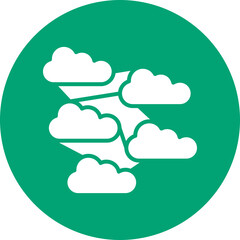 MultiCloud Strategy glyph circle icon