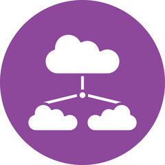 Cloud Resource Pool glyph circle icon