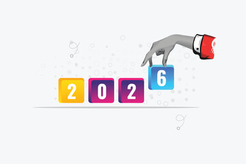 Elegant 2026 New Years Eve Countdown Block Design Illustration