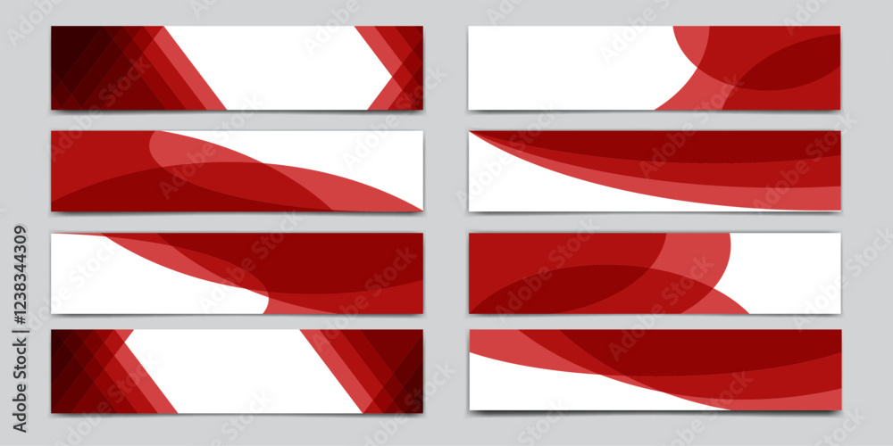 Wall mural divider header for app, banners or posters. set of template dividers shapes for website. curve lines