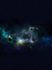 Fototapeta premium Deep Space Nebula Background