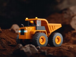 Fototapeta premium industrial robotics sensors applications. Mining Robots with lidar and vibration sensors navigating and automating extraction processes underground