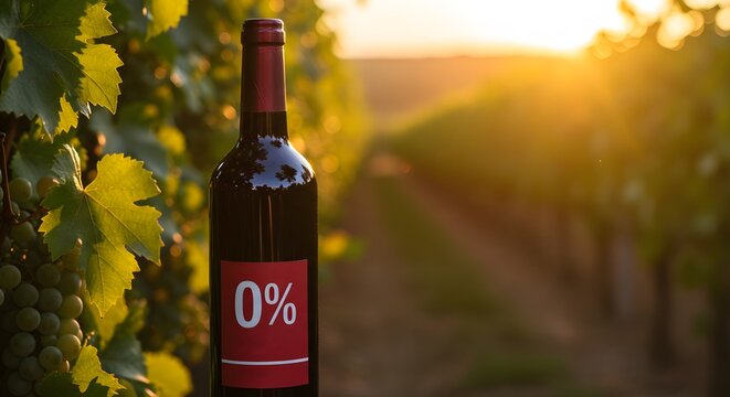 A selection of premium non-alcoholic spirits arranged neatly, showcasing 0% alcohol content bottles for sober lifestyles and health-conscious consumers.