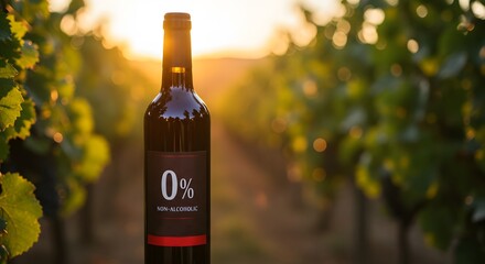 A selection of premium non-alcoholic spirits arranged neatly, showcasing 0% alcohol content bottles for sober lifestyles and health-conscious consumers.