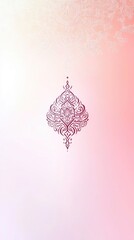 Elegant Pink and Maroon Mandala Design: Intricate Floral Pattern on Soft Gradient Background.