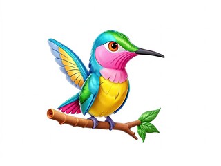Fototapeta premium vector illustration of a colorful bird