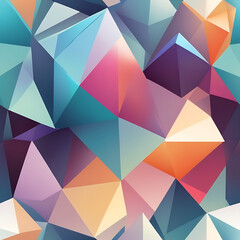 Obraz premium Polished geometric prisms reflecting soft, diffused light in a harmonious blend of subtle gradients.