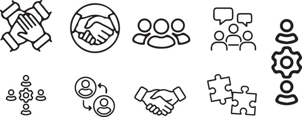 Fototapeta premium black and white icons set