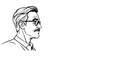 Happy Father's Day - Hand-Drawn Father Artwork