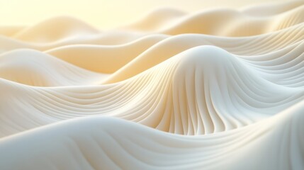 Obraz premium Abstract cream waves texture, sunlight background, design element