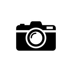 Camera icon template. Photo camera in flat style vector