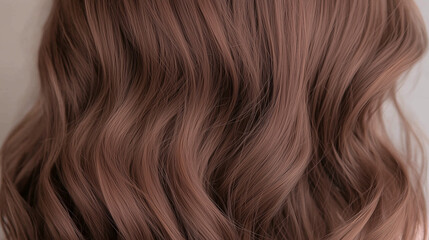 Long Mocha Mousse wavy hair with silky smooth texture