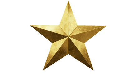 Obraz premium golden star isolated on a white background