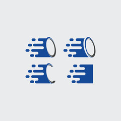 Speed logo, speed icon, speed lines, symbol template