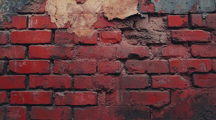 A picture of an old red brick wall.
