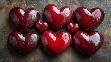 Fototapeta premium heart shaped chocolate candies