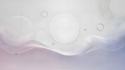 art creates abstract patterns with circles and waves in a minimalist design. Generative AI
