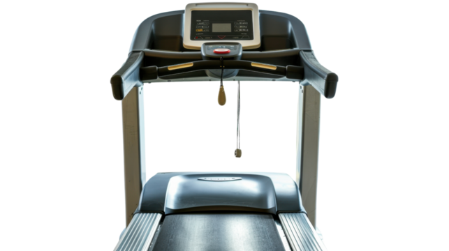 Treadmill isolated on transparent background with clipping path