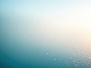 Obraz premium Teal vapor condenses on a frosty windowpane at dawn, serene, calm, frost