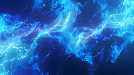 A blue and white image of a lightning bolt