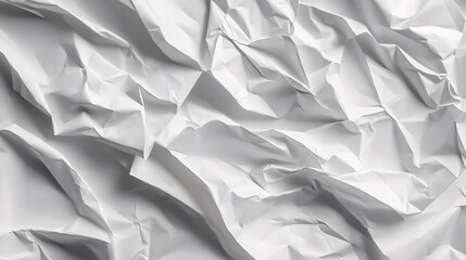 The texture of crumpled white paper, suitable for various applications.