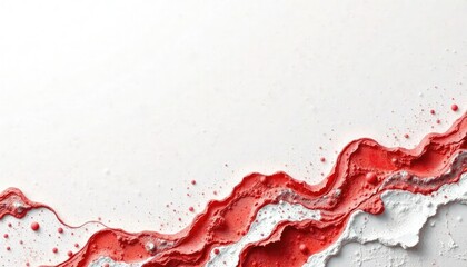 Fototapeta premium textured abstract art in shades of red and white, energetic, messy