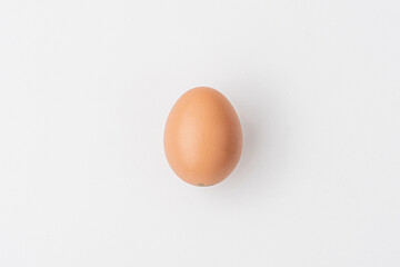 Eggs placed on a white background