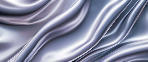 Obraz premium Abstract gray background with waves of smooth fabric, an elegant cloth texture for design and decoration