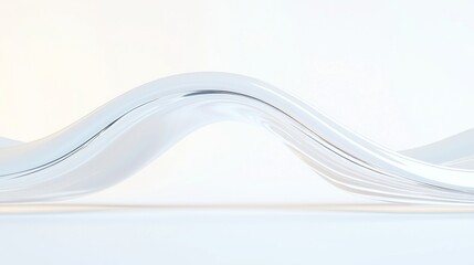 Obraz premium Abstract Serenity, a smooth monochrome composition merging gentle shapes and textures, embodying minimalism in a tranquil and spacious environment.