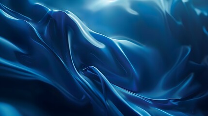 Obraz premium Hyper-Detailed Holographic Fluid Dynamics in Minimal Blue Blurred Background