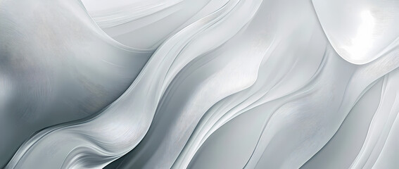 Obraz premium Abstract gray background with waves of smooth fabric, an elegant cloth texture for design and decoration