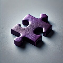 Fototapeta premium Close-up view of a single jigsaw puzzle piece. 