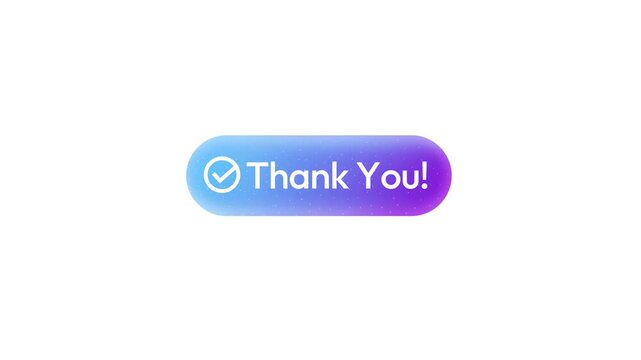 Apply Now button with Thank you message 4k animation in modern style with green screen for keying. Infographic apply button design