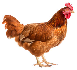 Fototapeta premium PNG Brown chicken poultry animal fowl.