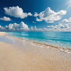 Obraz premium beach with sky and clouds