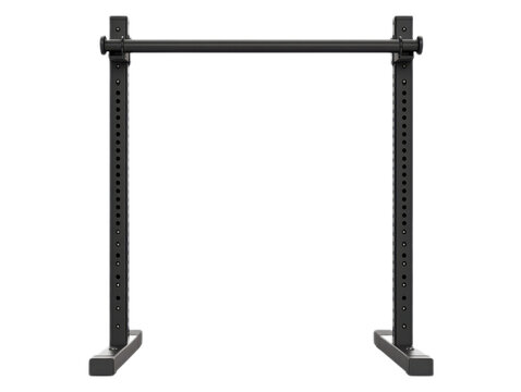 A robust pull-up bar designed for strength training, featuring adjustable height options for diverse workout routines.