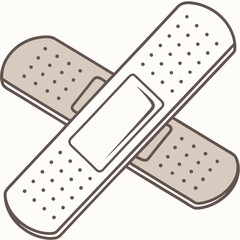 Bandage vector with white background