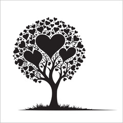 tree with hearts