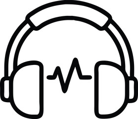 headphones icon on white background