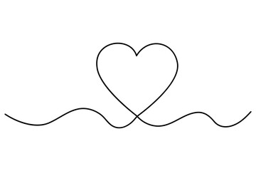 Love symbol heart line icon outline vector logo illustration Isolated heart on a white background
