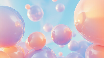 Cute gentle background with balls