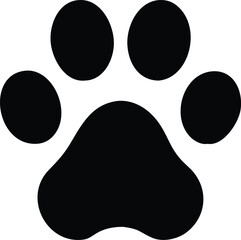 Dog paw print. Paw icon