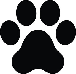 Dog paw print. Paw icon