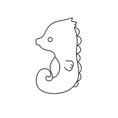 A cute little sea creature with a long tail and a big head