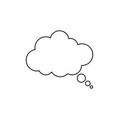 Obraz premium think bubble icon vector design line style