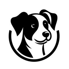Adorable Dog Headshot: Black and White Canine Portrait, Perfect for Pet Lovers and Animal Enthusiasts